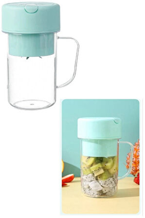 Periboia Şarjlı Taşınabilir Pipetli Bardak Blender 420 ML Smoothie Milkshake Meyve Mama Karıştırıcı Mikser