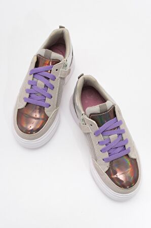 mnpc Kız Çocuk Gri Günlük Sneaker Ayakkabı