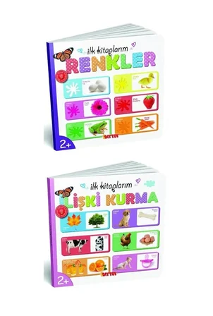 İlk Kitaplarım Renkler-ilişki Kurma-2 Kitap(Karton Kitap)