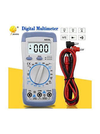 Dijital Multimetre Lcd Ekran Voltmetre Voltaj Ölçüm Cihazı Ampermetre Akım Direnç Test Cihazı