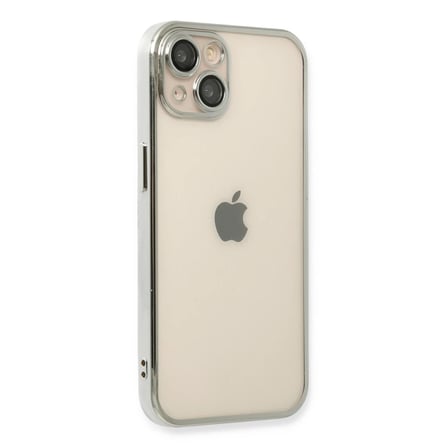 Apple iPhone 13 Kılıf Razer Lensli Silikon - Gümüş