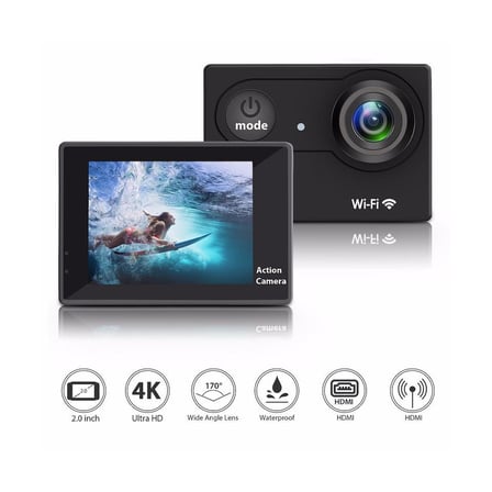 Aksiyon Kamerası Wi-Fi KS504 4K Ultra HD 170 Derece 32 Gb