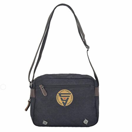 Ççs 31326 Kanvas Postacı Askılı Omuz Çantası Siyah