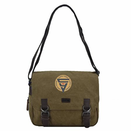 Ççs 31326 Kanvas Postacı Askılı Omuz Çantası Kahve