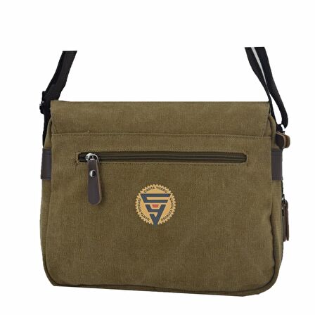 Ççs 31326 Kanvas Postacı Askılı Omuz Çantası Kahve