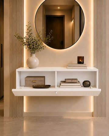 MELURA DRESUAR 90 CM %100 MDF KAPAKLI DUVARA MONTE