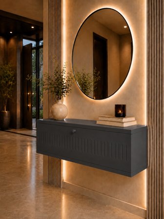 MELURA DRESUAR 90 CM %100 MDF KAPAKLI DUVARA MONTE