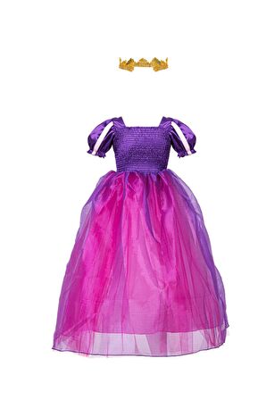 Rapunzel Kız Çocuk Kostümü
