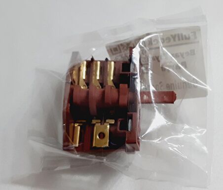 Termikel Bakalit Fırın Şalteri 3+3 Fırın  Ayar Kademe Şarter 6 Uclu