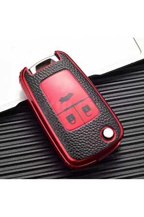Opel Zafira Lüx Anahtar Kılıfı Kırmızı Renk