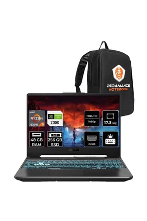 TUF Gaming A15 R5-7535HS 48GB 256GB SSD RTX2050/4GB 144Hz 15.6" FHD FDOS FA506NF & PER4 ÇANTA