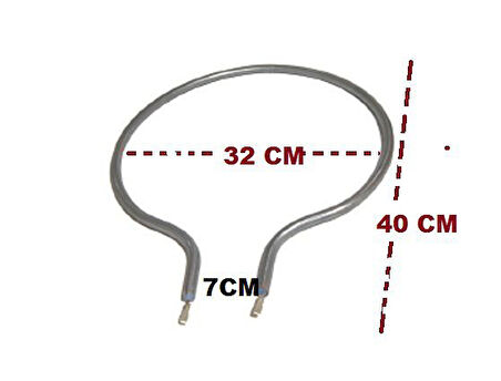 FIRIN REZİSTANS , 1000 WATT DAVUL FIRIN REZİSTANSI BÜYÜK TİP ÇAP 32 cm