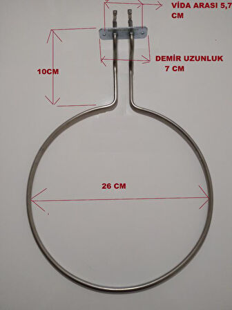 Fırın Rezistans Ördek Kafa İnce Rezistansı , 550 WATT - ÇAP 26 CM