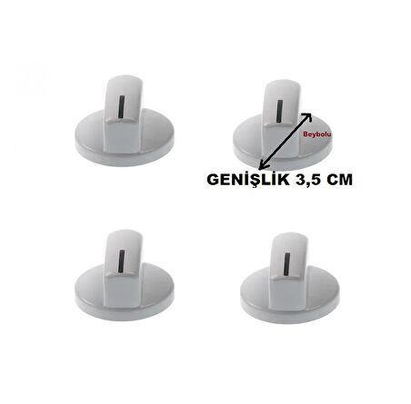 Bosch Uyumlu Beyaz Ocak Düğme Takımı Set Üstü Ocak Düğme 4 Lü