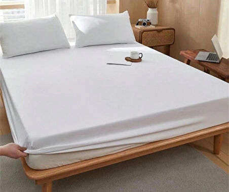 TOTEM Ranforce Pamuklu Yastık Kılıflı Lastikli Çarşaf Takımı 180 x 200 Battal Boy