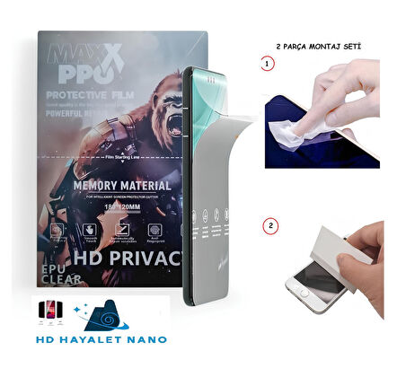 HONOR MAGİC 7 PRO NANO Ekran Koruyucu Esnek ULTRA İnce - MAXXPRO - HD ŞEFFAF HAYALET