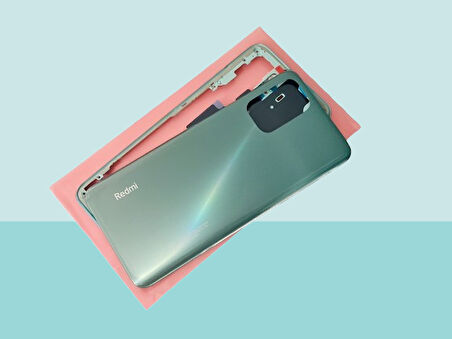 Tkgz - Xiaomi Redmi NOTE 10S (4G) FULL KASA Arka Kapak Batarya Kapağı YEŞİL