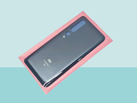 Tkgz - Xiaomi Mİ 10 Arka Kapak Batarya Kapağı - 5G SİYAH