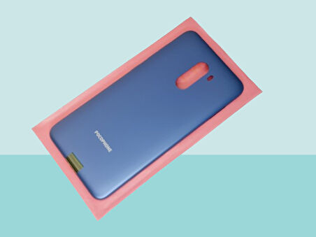 Tkgz - Xiaomi POCO F1 FULL KASA Arka Kapak Batarya Kapağı - MAVİ