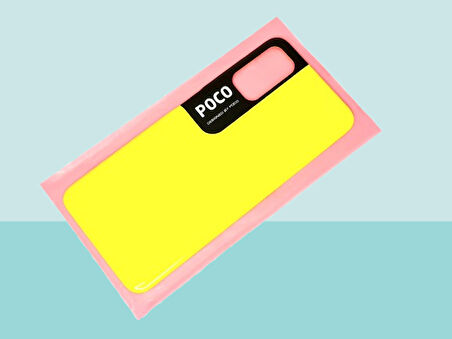 Tkgz - Xiaomi POCO M3 PRO Arka Kapak Batarya Kapağı - SARI