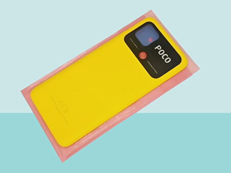 Tkgz - Xiaomi POCO C40 FULL KASA Arka Kapak Batarya Kapağı - SARI