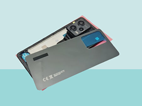 Tkgz - Xiaomi Redmi NOTE 12 PRO  - 5G -  FULL KASA Arka Kapak Batarya Kapağı - SİYAH