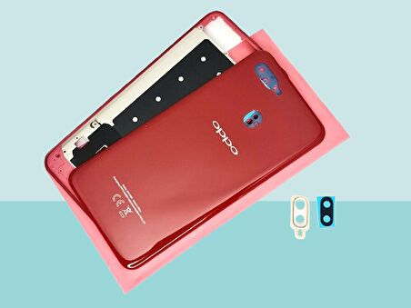 Tkgz - Oppo A5S FULL KASA Arka Kapak Batarya Kapağı - KIRMIZI