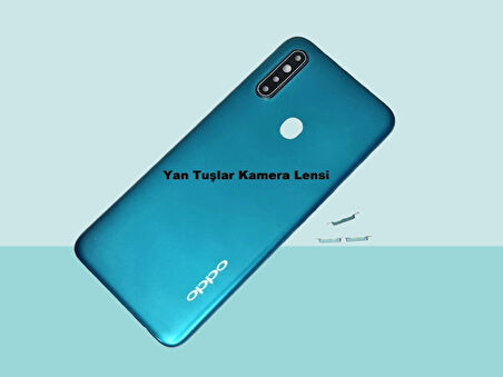Tkgz - Oppo A31 FULL KASA Arka Kapak Batarya Kapağı - MAVİ