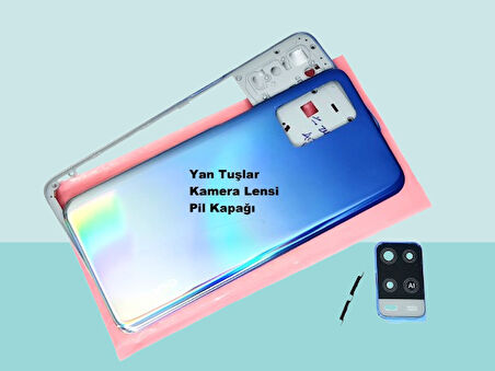 Tkgz - Oppo A54 FULL KASA Arka Kapak Batarya Kapağı - MAVİ