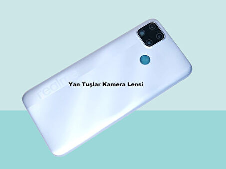Tkgz - Oppo Realme C25 FULL KASA Arka Kapak Batarya Kapağı - MAVİ