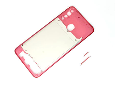 Tkgz - Samsung Galaxy A20S FULL KASA Arka Kapak Batarya Kapağı - KIRMIZI