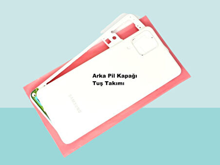 Tkgz - Samsung Galaxy A22 A225 4G FULL KASA Arka Kapak Batarya Kapağı - BEYAZ