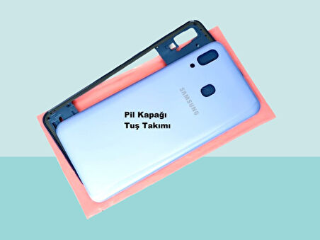 Tkgz - Samsung Galaxy A30 A 305 Full FULL KASA Arka Kapak Batarya Kapağı - MAVİ