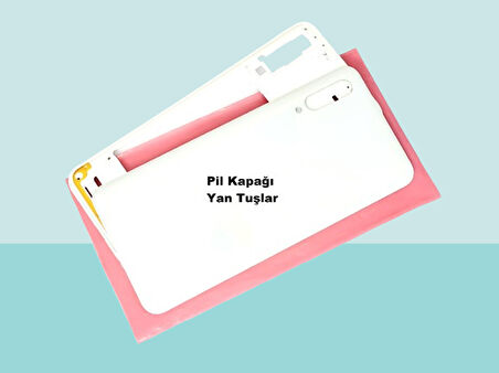 Tkgz - Samsung Galaxy A30S A307 FULL KASA Arka Kapak Batarya Kapağı - BEYAZ