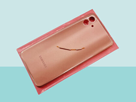 Tkgz - Samsung Galaxy A04 FULL KASA Arka Kapak Batarya Kapağı - GOLD