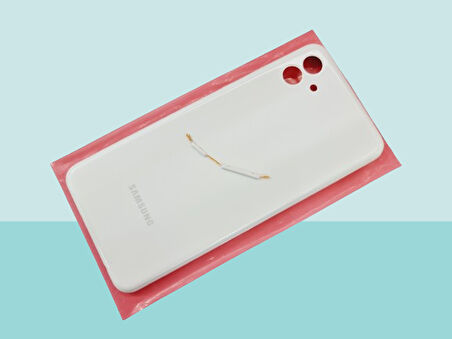 Tkgz - Samsung Galaxy A04 FULL KASA Arka Kapak Batarya Kapağı - BEYAZ