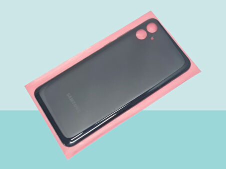 Tkgz - Samsung Galaxy A04E FULL KASA Arka Kapak Batarya Kapağı - SİYAH