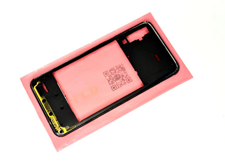 Tkgz - Samsung Galaxy A50 A505 FULL KASA Arka Kapak Batarya Kapağı - SİYAH