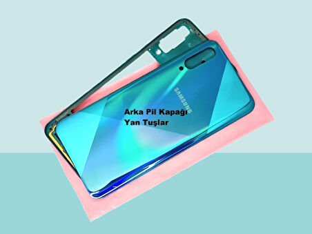 Tkgz - Samsung Galaxy A50S A507 FULL KASA Arka Kapak Batarya Kapağı - YEŞİL
