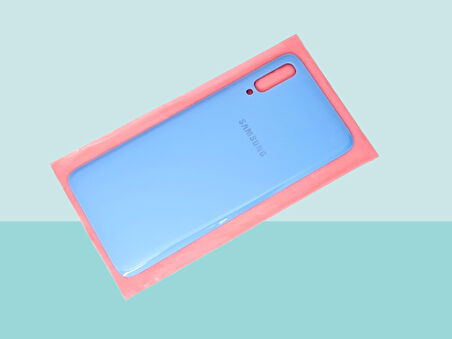 Tkgz - Samsung Galaxy A70 A 705 Arka Kapak Batarya Kapağı - MAVİ