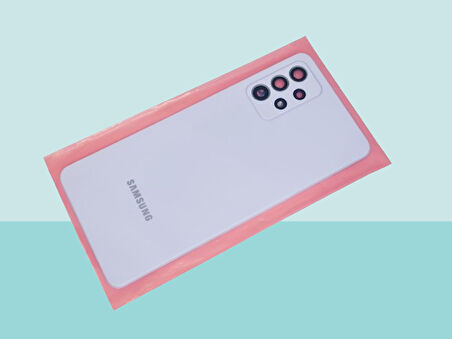 Tkgz - Samsung Galaxy A72 A725 Arka Kapak Batarya Kapağı (Cam Full Lensli) - MOR