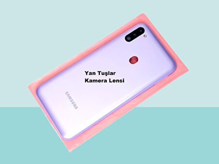 Tkgz - Samsung Galaxy M11 FULL KASA Arka Kapak Batarya Kapağı - MOR