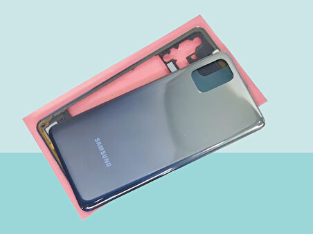 Tkgz - Samsung Galaxy M31S FULL KASA Arka Kapak Batarya Kapağı - MAVİ