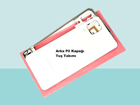 Tkgz - Samsung Galaxy M32 FULL KASA Arka Kapak Batarya Kapağı - BEYAZ