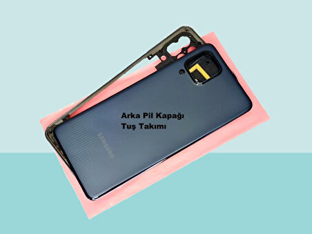 Tkgz - Samsung Galaxy M32 FULL KASA Arka Kapak Batarya Kapağı - SİYAH