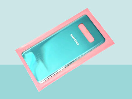Tkgz - Samsung Galaxy S10 PLUS Arka Kapak Batarya Kapağı -  YEŞİL