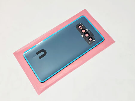 Tkgz - Samsung Galaxy S10 Arka Kapak Batarya Kapağı (Cam Full Lensli) - SİYAH