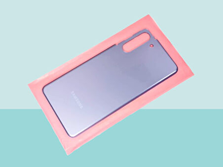 Tkgz - Samsung Galaxy S21 Arka Kapak Batarya Kapağı -  MAVİ