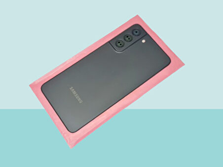 Tkgz - Samsung Galaxy S21 FE Arka Kapak Batarya Kapağı (Cam Full Lensli) - SİYAH