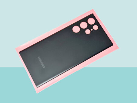 Tkgz - Samsung Galaxy S22 ULTA Arka Kapak Batarya Kapağı - SİYAH